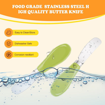 Butter Spreader Knife Set, 2 Pack Butter Knives and Cheese Knives
