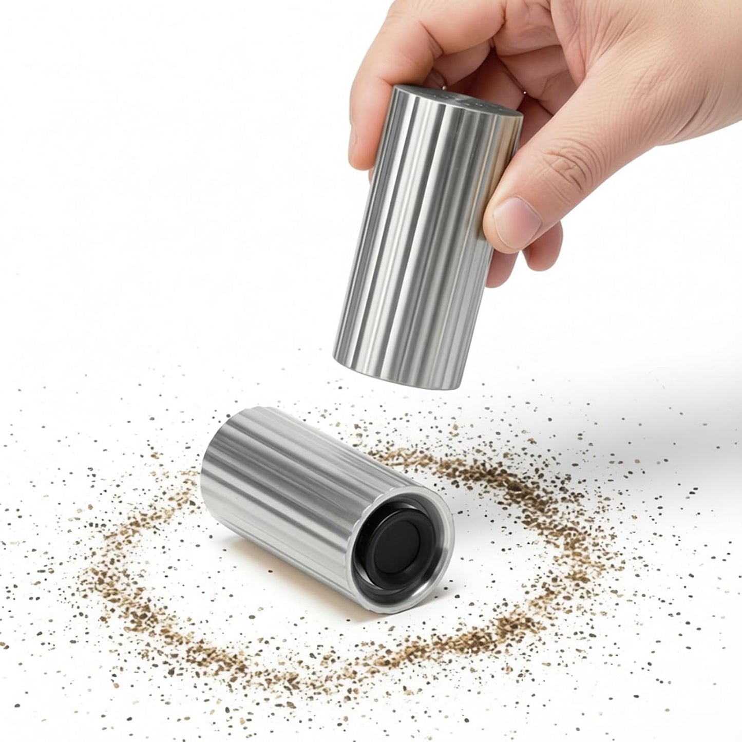 Lily Brown 304 Stainless Steel Condiment Holder with Ergonomic Grips Perfect for Meal Preparation and Grilling Rustproof Stainless Steel Shaker