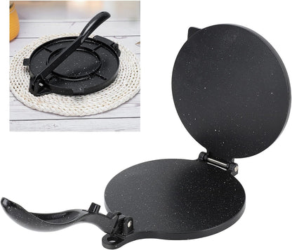 Tortilla Press, Maker Aluminum Labor Saving Multifunctional Pre Seasoned Quesadilla Heavy Duty 10 Inch Tortilla Rotis for Dumpling Skin Dough Tortillera Pataconera Flour Cast Iron