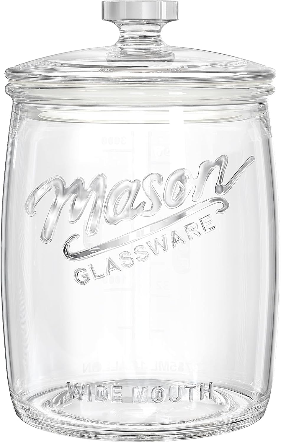 Folinstall 2 Pack 1 Gallon Glass Cookie Jar, Large Glass Jar with Airtight lid, Glass Food Storage Container for Cookies, Candy, Flour, Dog Treats, Coffee, Apothecary Jars