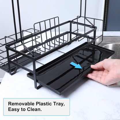 Grill Caddy, BBQ Caddy with Paper Towel Holder for Plate Cutlery, Flatware Caddy Picnic Condiment Caddy with 4 Hooks, Grill Utensil Caddy for Outdoor Barbecue Accessories Organizer