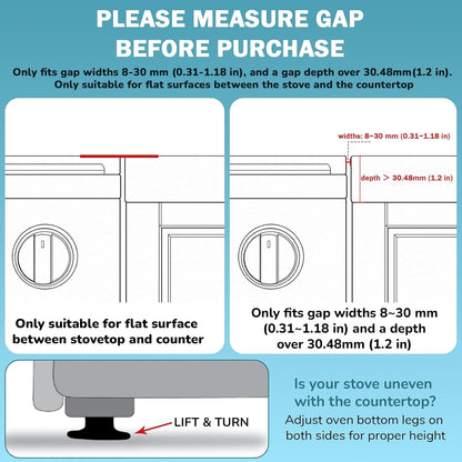 2PCS Kitchen Stove Counter Gap Covers Stainless Steel (13.8"-27.5" Silver)