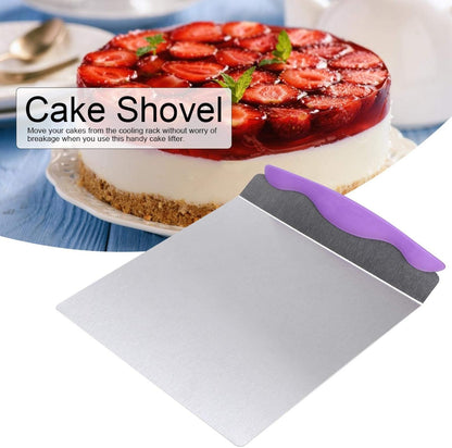 Cake Shovel Lifter, 9.6in Stainless Steel Baking Cake Lifter Transfer Pizza Transfer Tray Cake Spatula Shovel Tray Moving Plate Tool for Baking