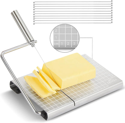 Cheese Slicer & Cheese Cutter, Stainless Steel for Block Cheese