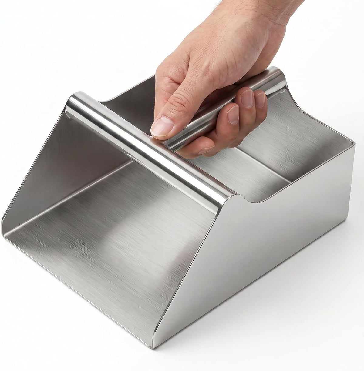 Heavy‑Duty 304 Stainless Steel Feed Scoop for Farm, Livestock, Poultry & Horse
