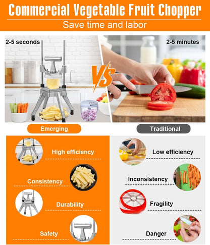 Commercial Tomato Slicer & Vegetable Chopper 1/4inch Food Slicer