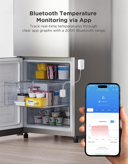 GoveeLife WiFi Refrigerator Thermometer Sensor with Alarm, 2-Pack & Gateway