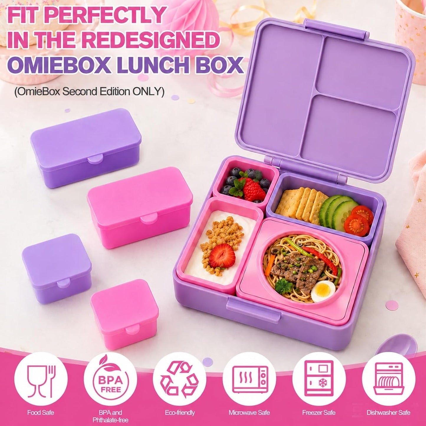XANGNIER 40 Pcs Silicone Lunch Box Dividers,Reusable Lunch Bento Box Accessories for Kids,Lunchbox Supplies Accessories,Back to School Lunch Essentials,Silicone Cupcake Liners,Muffin Cups