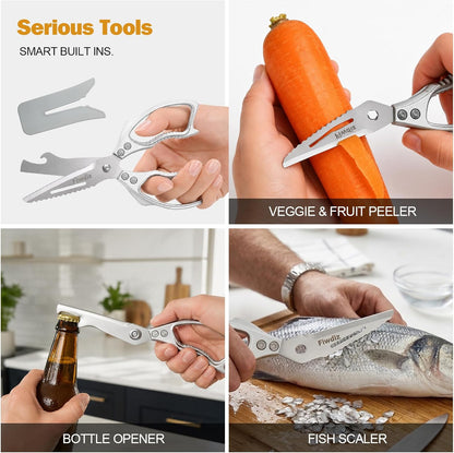 Kitchen Scissors Detachable Shears Poultry Shears with Sheath