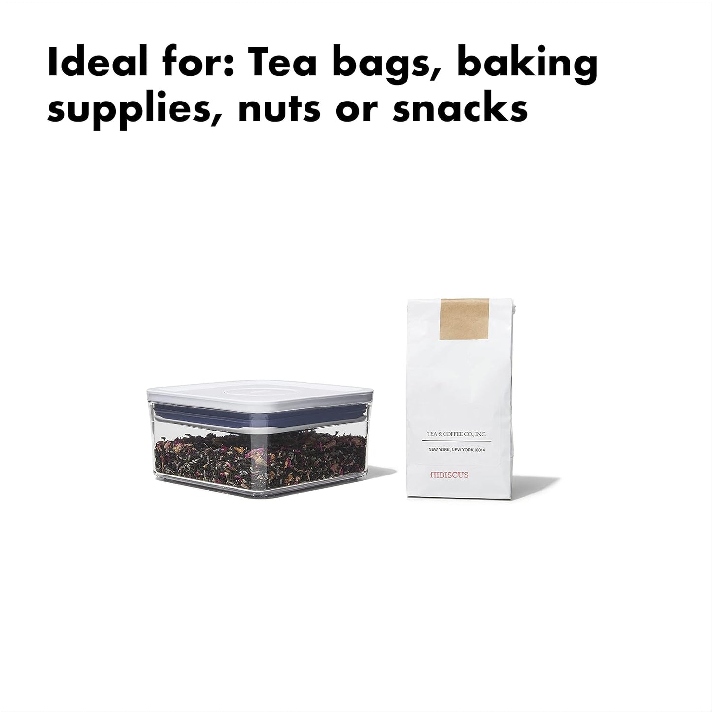OXO Good Grips POP Container - Airtight Food Storage - Big Square Short 2.8 Qt Ideal for 5 lbs of sugar, cookies or crackers