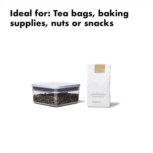OXO Good Grips POP Container - Airtight Food Storage - Big Square Short 2.8 Qt Ideal for 5 lbs of sugar, cookies or crackers