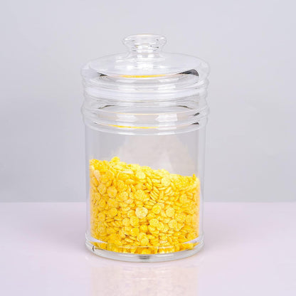 64 oz Reinforced Large Acrylic Canister with Locking Clamp, Airtight Flip Jar | Food Storage Container for Flour, Sugar, Coffee, Candy, Cookie etc