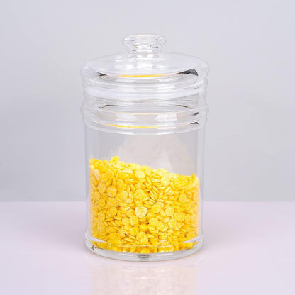 64 oz Reinforced Large Acrylic Canister with Locking Clamp, Airtight Flip Jar | Food Storage Container for Flour, Sugar, Coffee, Candy, Cookie etc