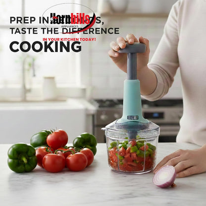Push Chopper with 4 Blades 1000 ML Handy & Compact Chopper