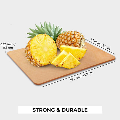 Freshware Wood Cutting Boards for Kitchen, Juice Groove, Non-Slip Silicone Feet, Dishwasher Safe, Medium 12" x 9" and Large, 15" x 11.25", Set of 2, Natural
