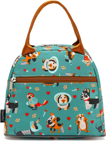 FlowFly Insulated Lunch Cooler Bag - Tote Bag Organizer for Women/Men, Black - Colors A