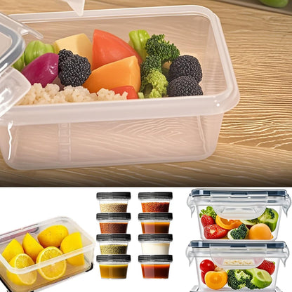48 Pack Meal Prep Containers Set With Airtight Lids,BPA Free Food Storage Containers For Leftovers Leakproof Stackable Freezer/Microwave/Dishwasher Safe Lunch Box (24, Rectangular+Roud)