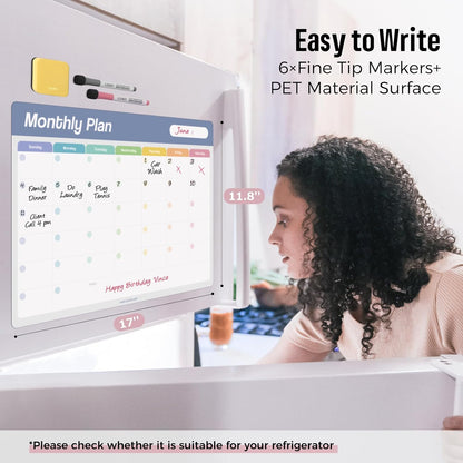 loukin Dry Erase Checklists 4 Pack, Electrostatic Clings to Any Shiny Surface, 7.9"×5.9" Whiteboard Shopping List, Reusable to do List for Office, Classroom, Refrigerator, 6 Markers&1 Eraser Included