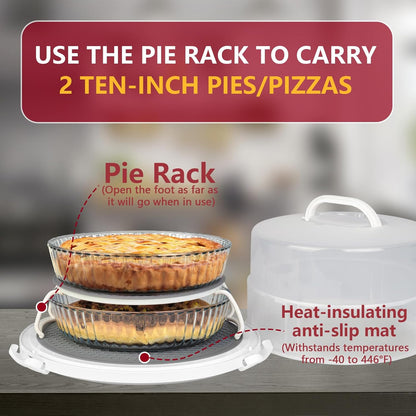12 Inch Cake carrier Container with Lid and Handles Includes Insulated Bag for Safe Transportation of Buttercream Doesn't Melt Easy for Cakes, Pies and Cupcakes (Grey)