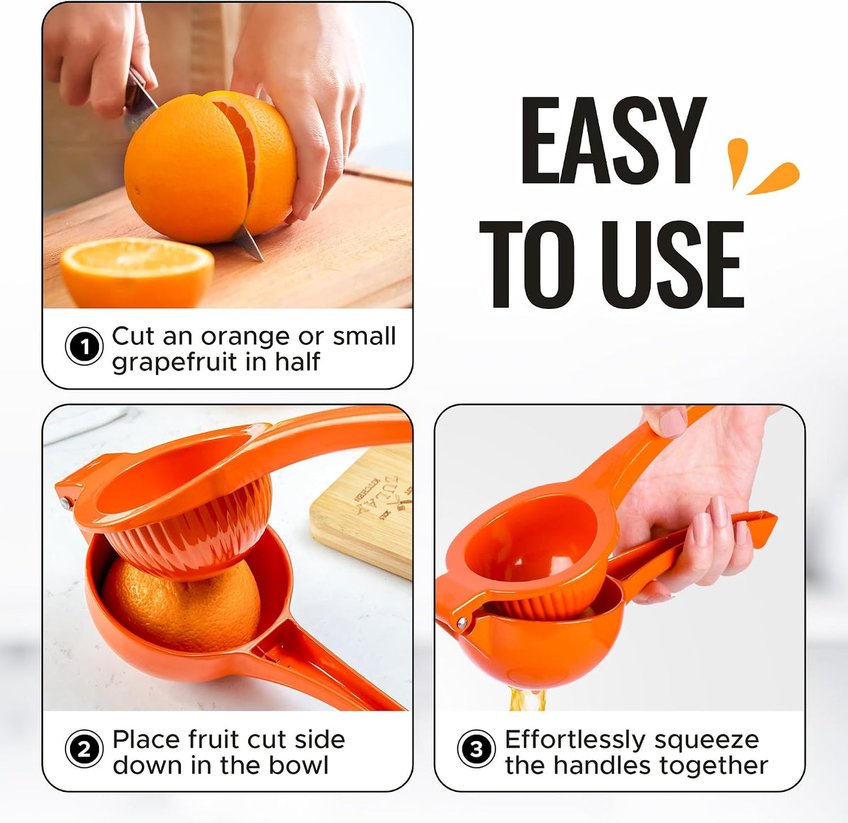 Zulay Kitchen Metal Orange Squeezer