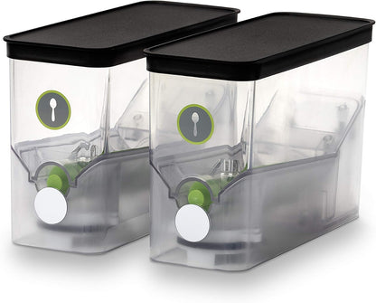 PantryChic SmartCanisters SMALL - Stores, Measures & Dispenses Dry Ingredients Smart Storage System SOLD SEPARATELY - BPA-Free Airtight Canisters Ideal for Baking Soda, Quinoa, Spices