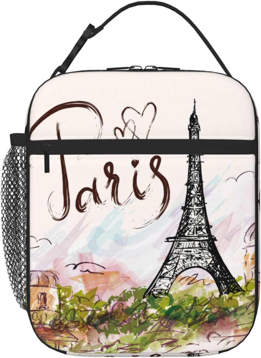 70s Retro Mushroom Floral Insulated Lunch Bag Reusable Cooler Lunch Box Portable Leakproof Thermal Container Tote Bags for Girls Boys School Travel