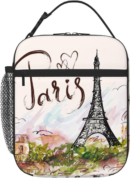 70s Retro Mushroom Floral Insulated Lunch Bag Reusable Cooler Lunch Box Portable Leakproof Thermal Container Tote Bags for Girls Boys School Travel