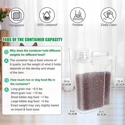 TBMax 10 Lbs Cat Dog Food Storage Container, 2026 Upgraded Large Pouring Container for Pet Food Storage, Bird Seed Dispenser, Portable Travel Kibble Holder -Dark Green