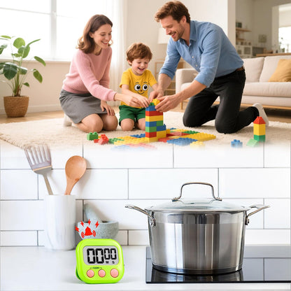 Timer for Kids Digital Kitchen Timers for Cooking- White Pink
