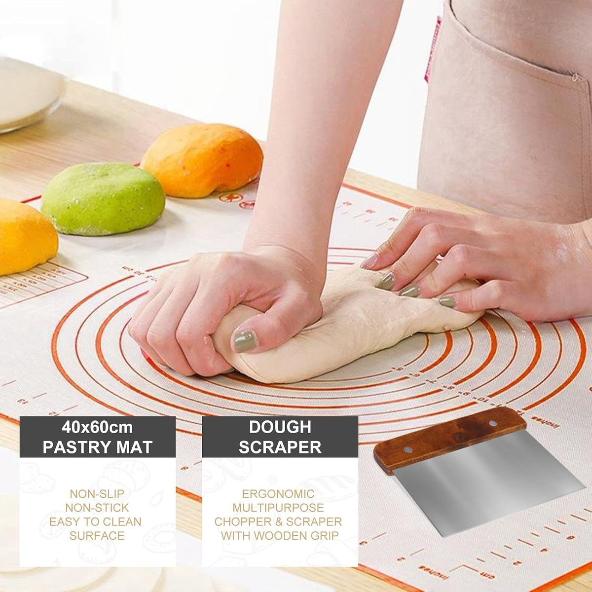 Sourdough Baking Kit, 2 Oval Banneton Proofing Basket Set