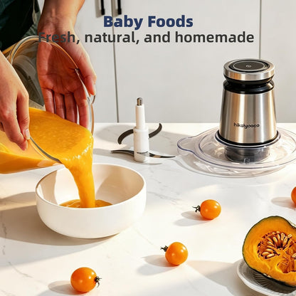 600W Food Chopper 8 Cup Glass Food Processor Meat Grinder