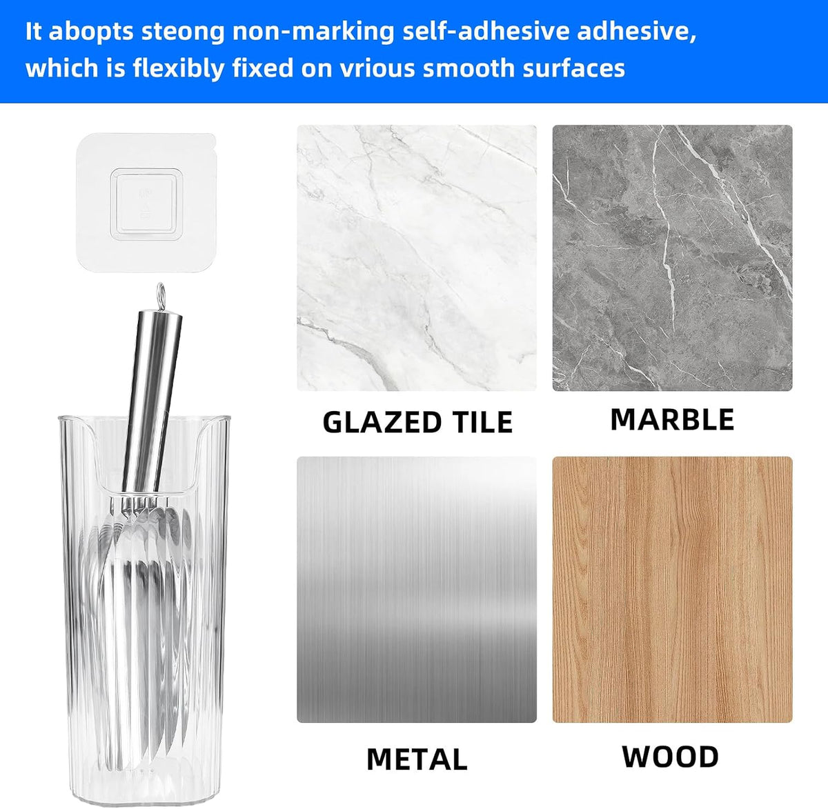 Acrylic Ice Scoop With Plastic Holder For Freezer and Ice Machine