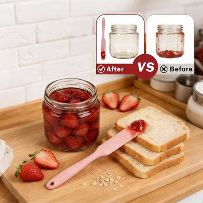 Silicone Jar Spatula,Long Handle Sourdough Spatula