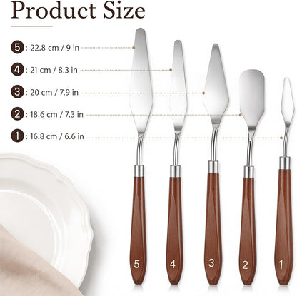 5 Pcs Cake Cream Spatula,Offset Spatula Palette Knife for Cake Decorating