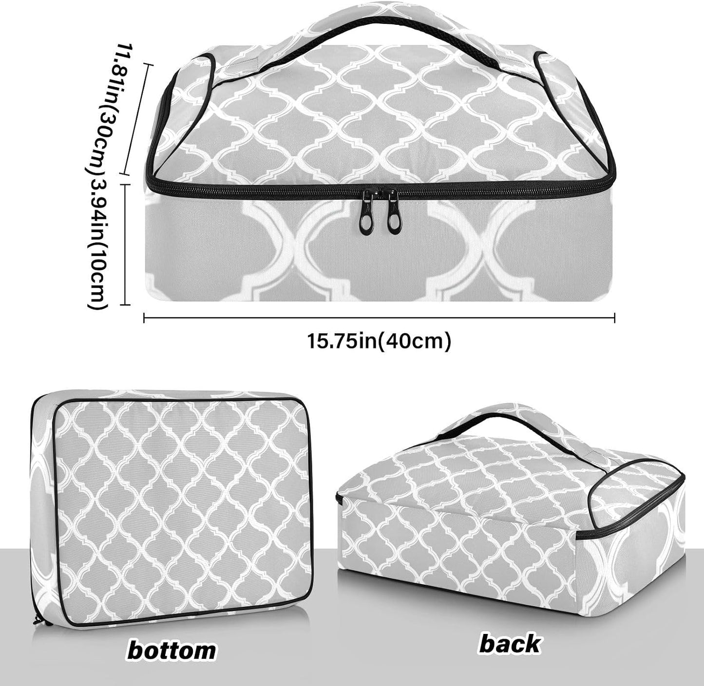 Casserole Carriers for Hot or Cold Food Reusable Casserole Dish Carrier Insulated Thermal Large Capacity Durable Perfect for Party Camping Family Gatherings Yellow Fish - Colors A