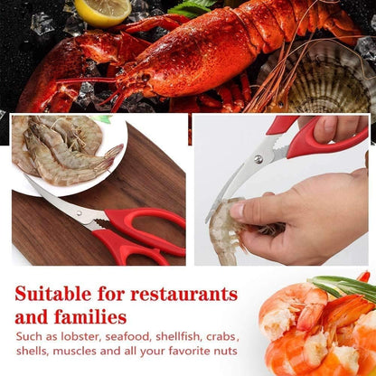 Kitchen Seafood Scissors for Crab Legs, 4 Pack Crab Leg Scissors
