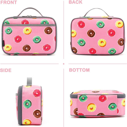FlowFly Kids Lunch box Insulated Soft Bag Mini Cooler Back to School Thermal Meal Tote Kit for Girls, Boys, Astronaut - Colors B