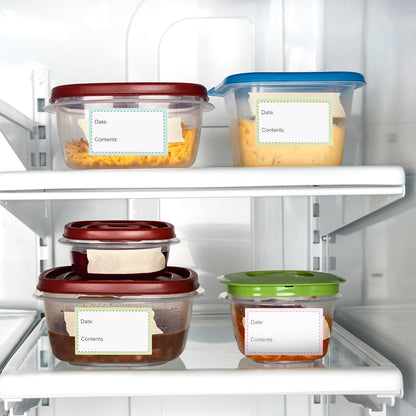 5 Rolls Multi-Function Date Labels Portable Food Storage Stickers for Office Kitchen Refrigerator Freezer Convenient Blank Bottle Stickers for Meal Prep Organization