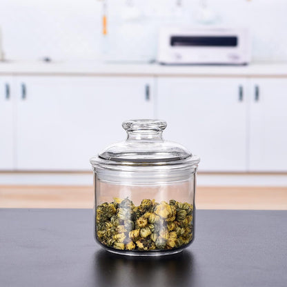 64 oz Reinforced Large Acrylic Canister with Locking Clamp, Airtight Flip Jar | Food Storage Container for Flour, Sugar, Coffee, Candy, Cookie etc