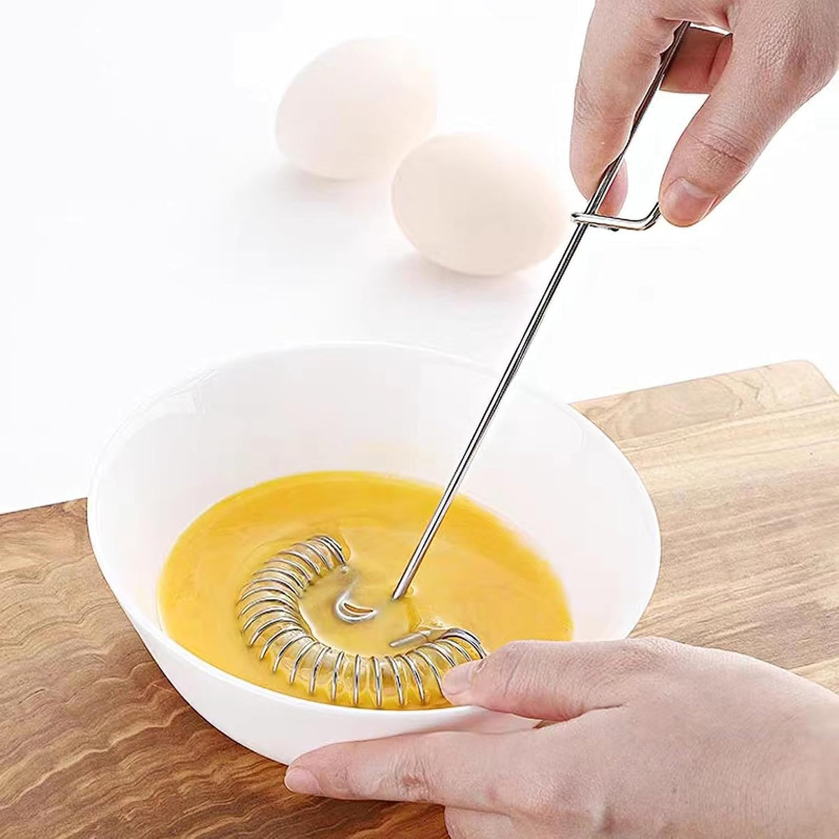 KarDoL 2 Pack Stainless Steel Coil & Flat Whisks for Eggs, Sauces, Gravy