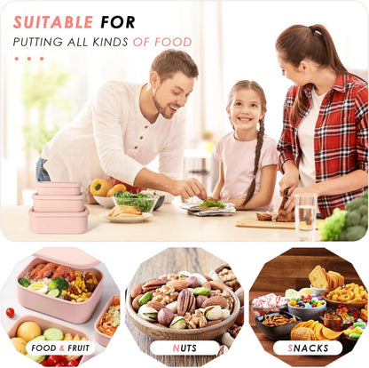 Silicone Food Storage Containers, Set of 3 Rectangular BPA-Free Silicone Lunch Box Containers with Lids, Airtight, Leak-Proof, Freezer, Microwave & Dishwasher Safe (10.2oz, 23.6oz, 44oz)