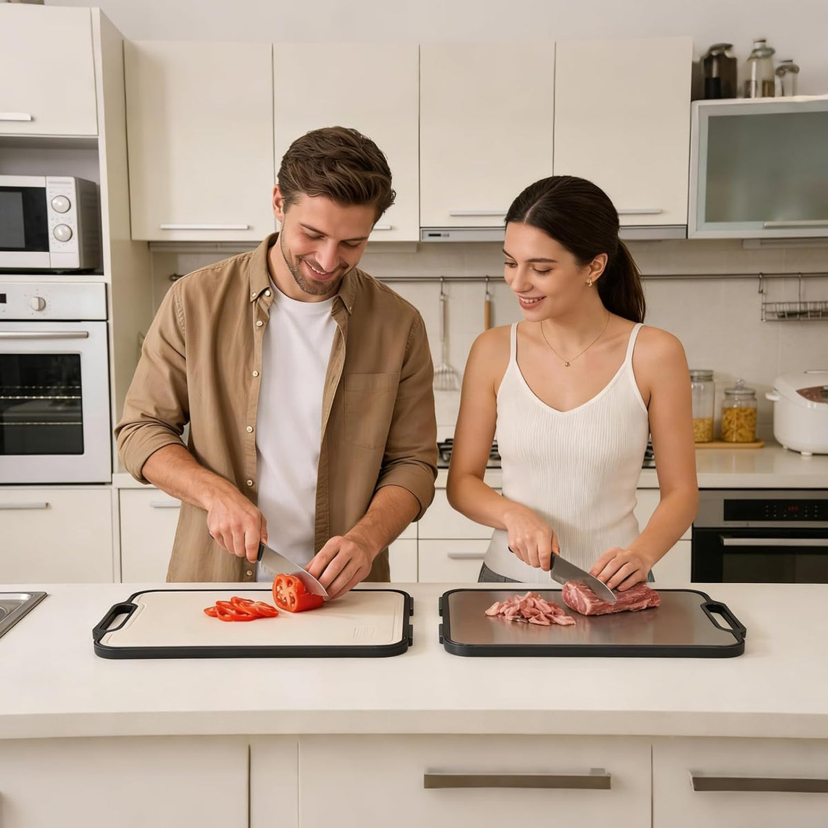 Titanium Cutting Board, Double Sided Pure Titanium Chopping Board, 16”×10”