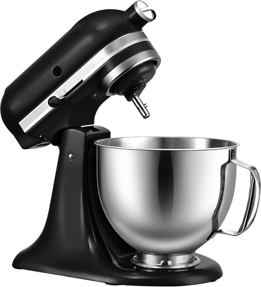 5 Quart Stainless Steel Mixer Bowl for KitchenAid Artisan & Classic Series 4.5&5 QT Tilt-Head Stand Mixers, Replacement Bowl for KitchenAid, Mixer Attachment for KA, Silver