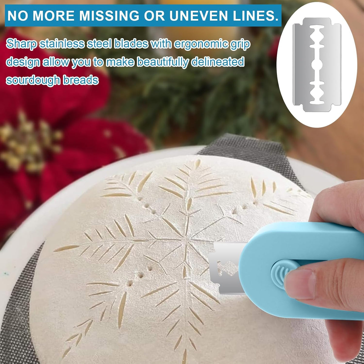Herda Bread Lame Dough Scoring Tool, Retractable Magnetic Design