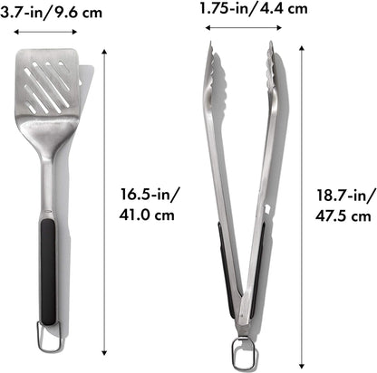 OXO Outdoor Grilling Turner and Tongs Set