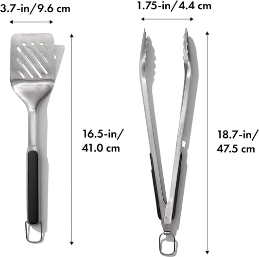 OXO Outdoor Grilling Turner and Tongs Set