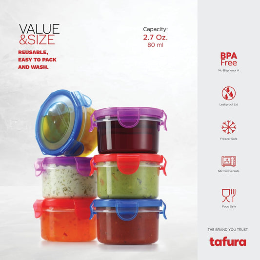 Tafura 10 Pack Leakproof Freezer Containers for Food with Twist Top Lids - 32 Oz BPA Free Reusable Plastic Soup Containers with Screw On Lids - Ideal for Meal Prep, Leftovers & Pantry Organization