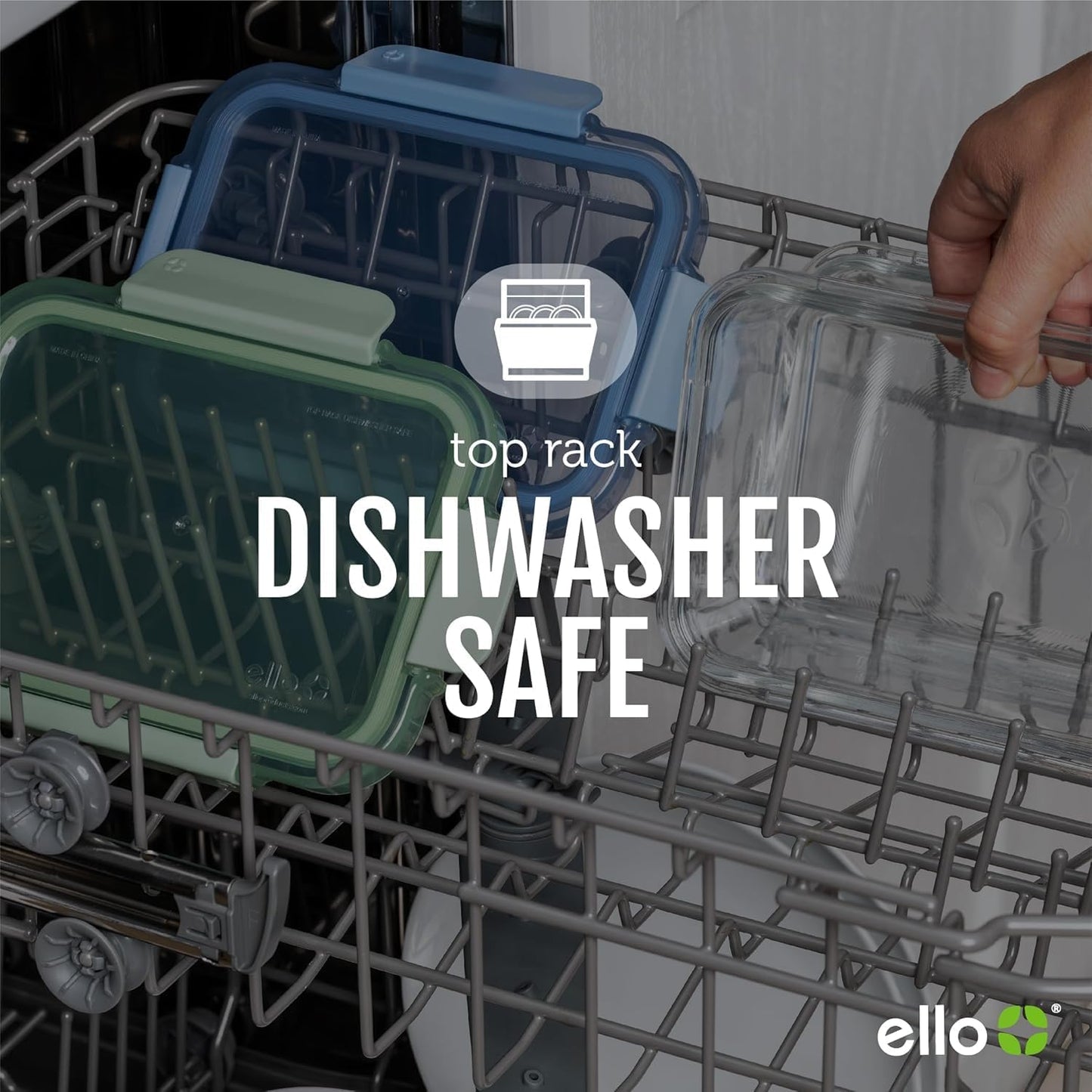 Ello Color Lock Glass Meal Prep Sets Leak-Proof Glass Food Storage Containers with Airtight BPA-Free Plastic Lids, Dishwasher, Microwave, and Freezer Safe
