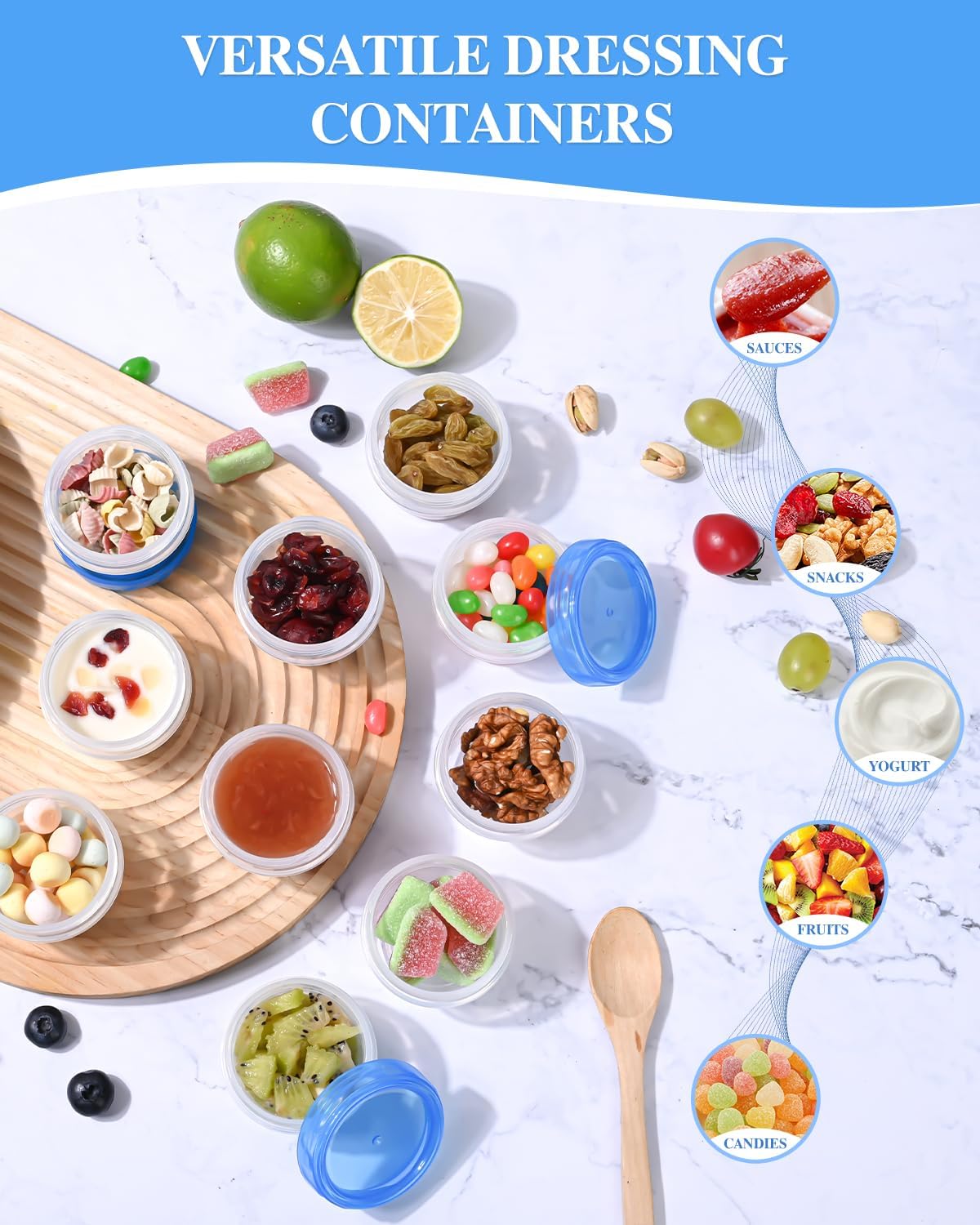 Heavy Duty Airtight Plastic Containers with Twist Top Lids, Stackable Freezer Containers for Lunch, Salad, Soup, Leftover, Ice Cream, BPA Free [6 Pack-32 oz]
