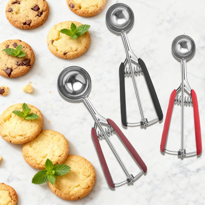 Large Cookie Scoop 3 Tablespoon, Size #20 Dough Scoops for Baking, Trigger Ice Cream Scooper, Stainless Steel Portion Scoop for Jumbo Cookies, Pancakes, Cupcakes, Meatballs